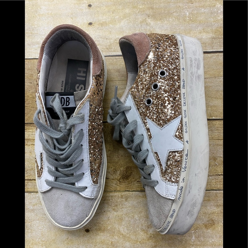 Golden Goose Hi star glitter